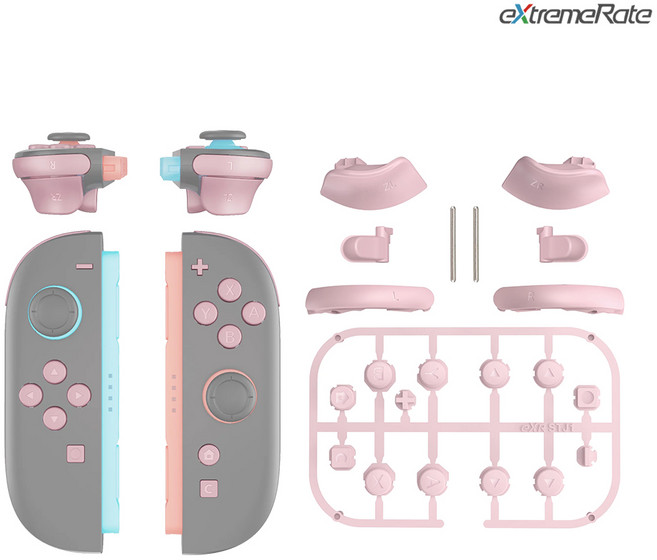 닌텐도 스위치2 조이콘 하우징 버튼세트 수리 부품 Extremerate, 핑크(AB2NTM011)