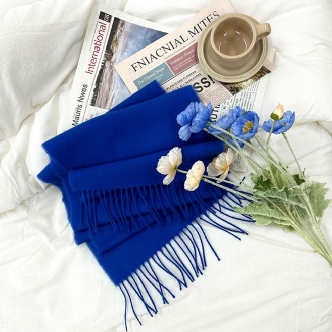 [소브라노] 로얄블루 무지 자체제작 선물 머플러