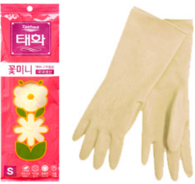 (신제품) 태화 꽃미니 고무장갑 ( 소 사이즈 ), 20개