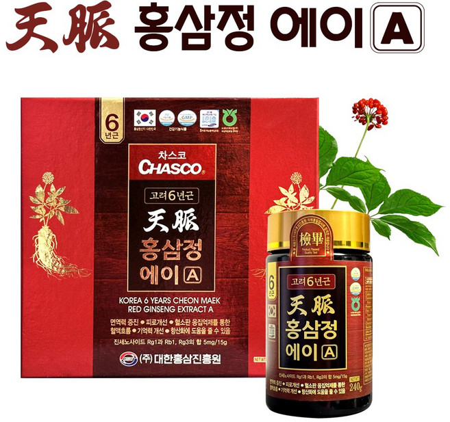 천맥 고려6년근 홍삼정 에이A, 1개