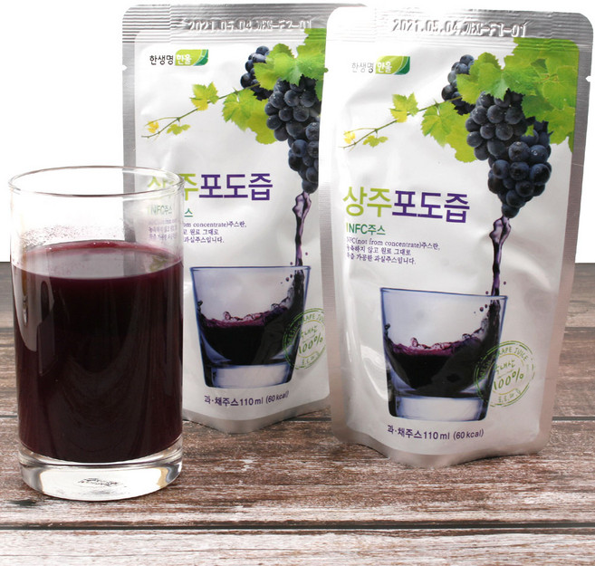 청년농부 상주 포도즙 100% NFC 저온 착즙, 50개, 110ml