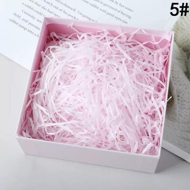 拉菲草 質感拉菲草 禮盒填充物 碎紙絲 包裝材料, 1個, 淺粉色【20g一包】