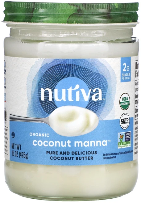 건강챙기세요 Nutiva 유기농 Coconut Manna 맛있는 순수 코코넛버터 425g(15oz) 백살까지오래오래, Nutiva유기농CoconutManna맛있는순수코코넛버, 425g, 1개 - 쿠팡