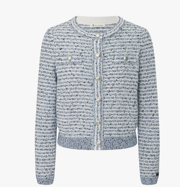 [국내백화점] 잇미샤 라운드넥 버튼 가디건 ITQ3KCD750 ITQ3KCD750-KD 러플리 핏 심쿵 컬러