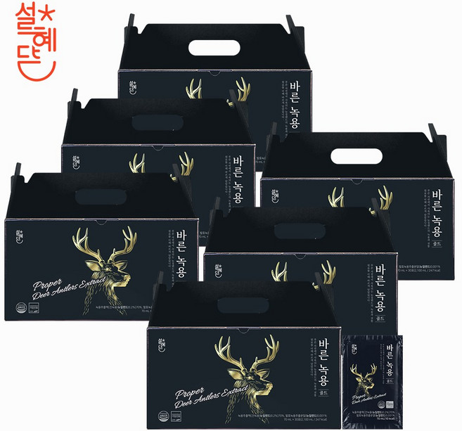 설혜담 바른 녹용 골드 30포 x 6박스 (총 180포), 2.1L, 6개