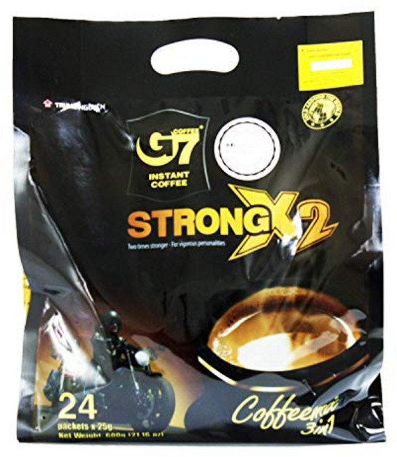 쯩 응우옌 — G7 스트롱 X2 3 in 1 인스턴트 커피 Trung Nguyen — G7 Strong X2 3 in 1 Instant Coffee — Roasted Ground, 1개, 1.11kg