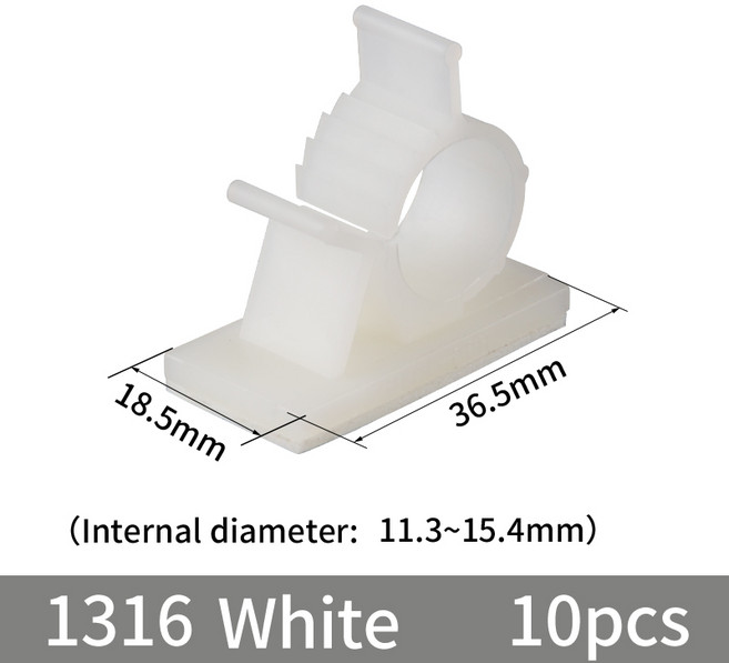 10pcs 케이블 주최자 클립 조정 가능한 타이 마운트 자체 접착 와이어 클램프 홀더 자동차 PC TV 충전 와인