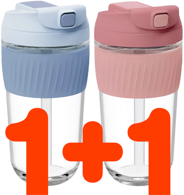 Travela 트레블라 휴대용 유리텀블러, 1개, 540ml, 블루