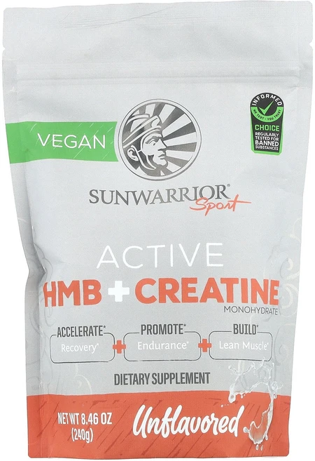 Sunwarrior Sport Active HMB + Creatine Monohydrate Unflavored 8.46 oz 240 g, Sunwarrior, Sport, Active HMB - 쿠팡
