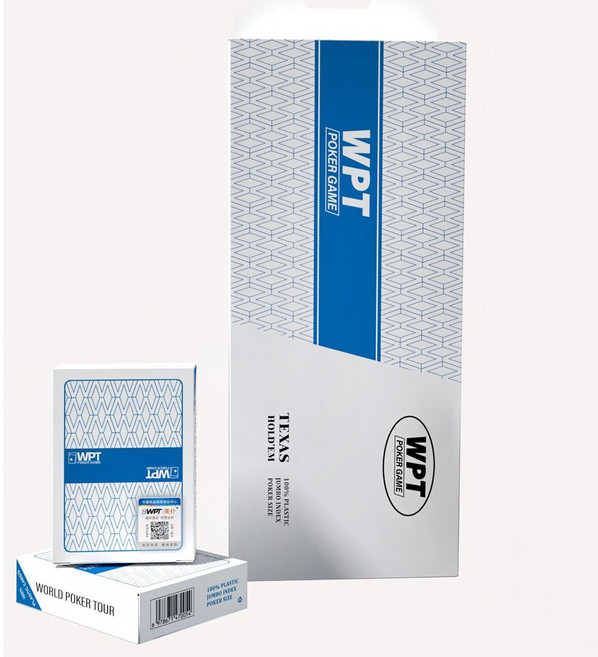 WPT 트럼프 홀덤 PVC 카드, 10개, 블루