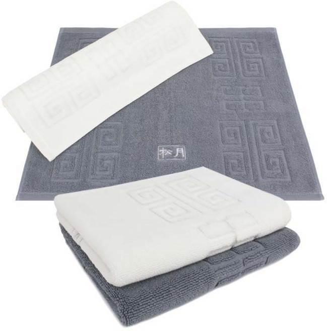 송월타올 격자발매트 순면 타올매트, 아이보리, 1개