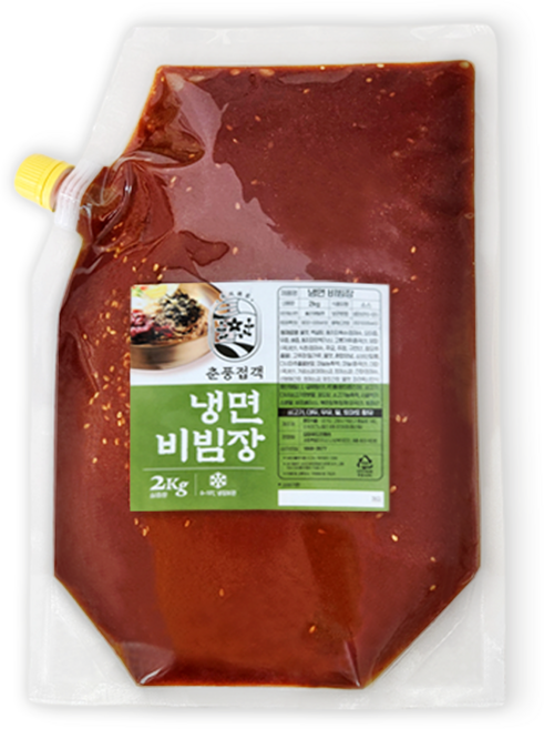 춘풍접객 냉면 비빔장 2kg 대용량 식당용 업소용 비빔 양념장 막국수 쫄면 소스 냉면장, 1개