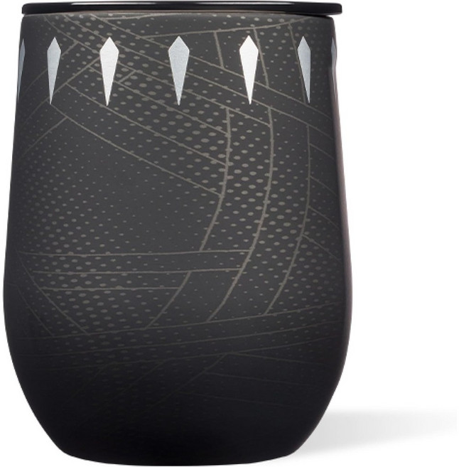 Corkcicle 마블 캐릭터 와인 텀블러 355ml 스템리스 보온보냉 컵 블랙펜서, 1개, Black Panther