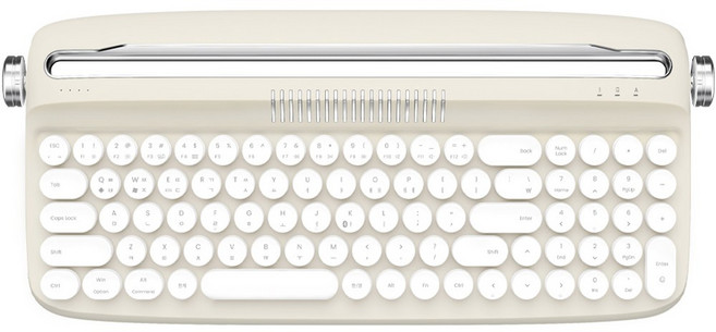 엑토 레트로2 블루투스 멀티페어링 풀배열 유무선겸용 일반형 키보드, SAND BEIGE, b309