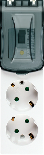 지구전기 세이프탭 국산 고용량 누전차단용 멀티탭 2구 안전접지 16A 250V, 1개, 화이트 SFE0215W, 1.5m