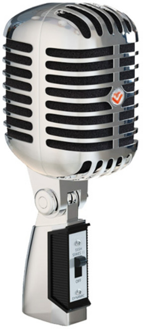 해골마이크 레트로 빈티지 다이나믹 마이크 보컬 녹음 스튜디오 공연 무대용 55SH 벨톤, 실버