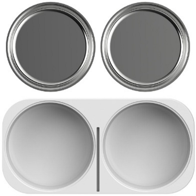 헤이홈 펫 급식기 악세사리 6종, 펫 급식기 밥그릇 (2구/스테인리스), 1개