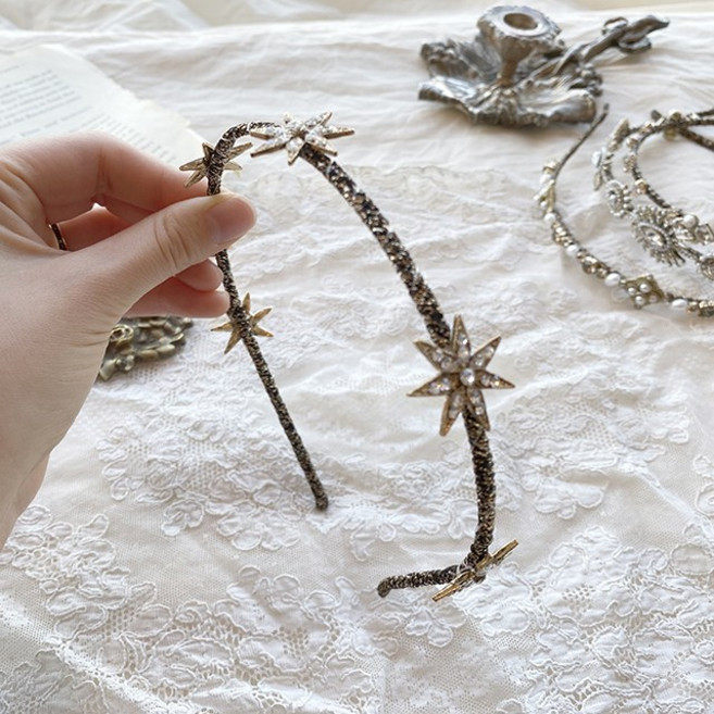 [드앙탕] 백화점 퀄리티 머리띠_별 보석 헤어밴드