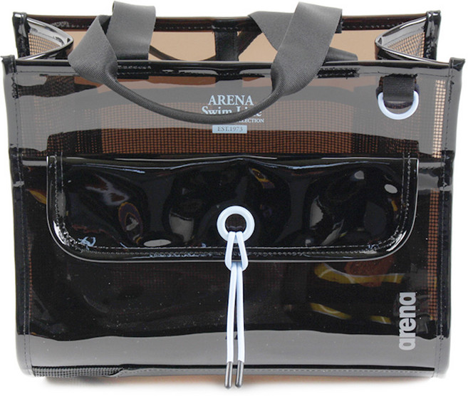 아레나 에나멜 매쉬 도트백 수영가방 실내수영가방 A6AC1AB08, 블랙