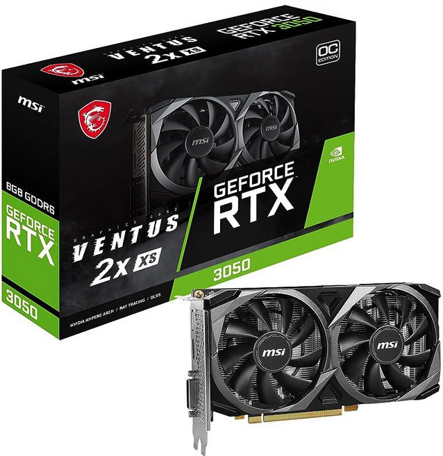 Msi 게이밍 지포스 RTX 3050 8GB GDRR6 부스트 클럭: 1807 MHz 128비트 HDMI/DP PCIe 4 톡스 트윈 팬 암페어 OC 그래픽 카드 (RTX 30