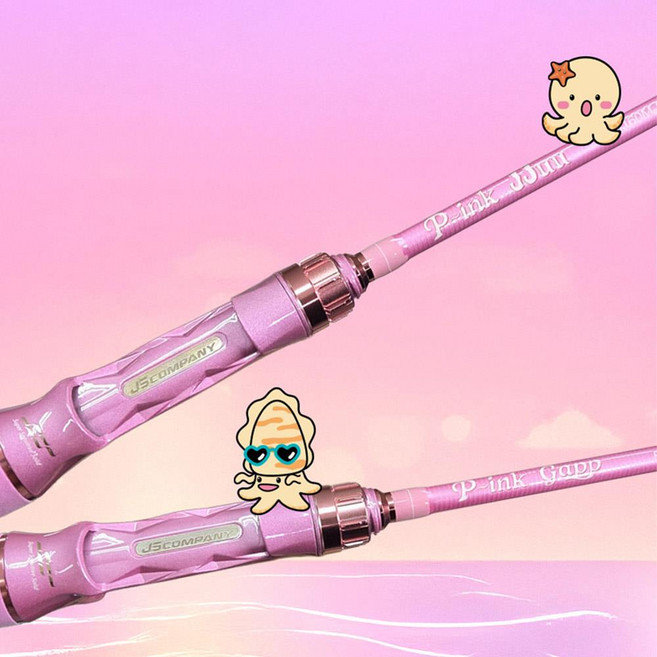 JS컴퍼니 핑크 쭈갑 베이트 로드 B160-ST (쭈꾸미), 단품