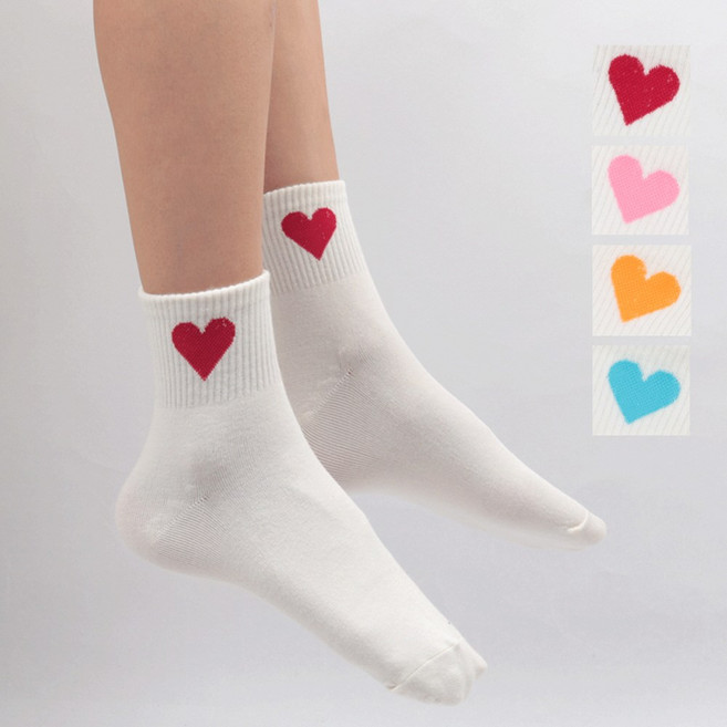 [10켤레][무배/당일출고]madeinkorea국내자체제작 여성 하트카바 학생카바 데일리카바양말 4계절양말[10PACK]