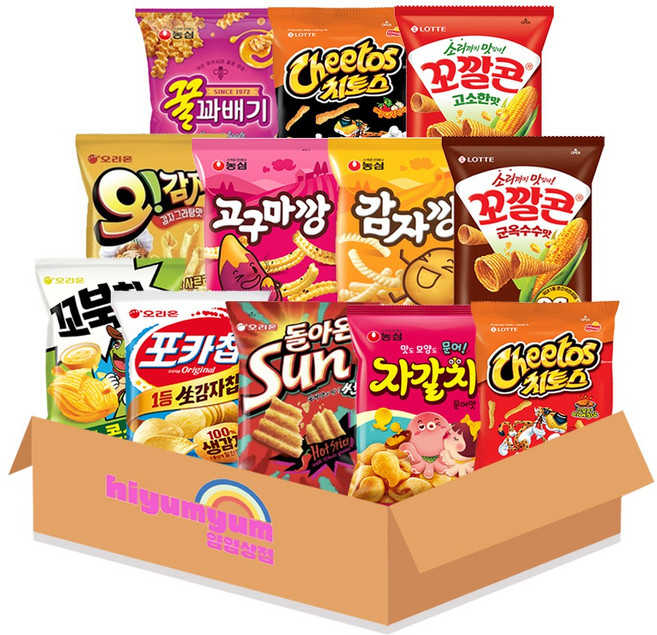 인기봉지 과자 오리온 농심 롯데 스낵모음 (12종), 1개