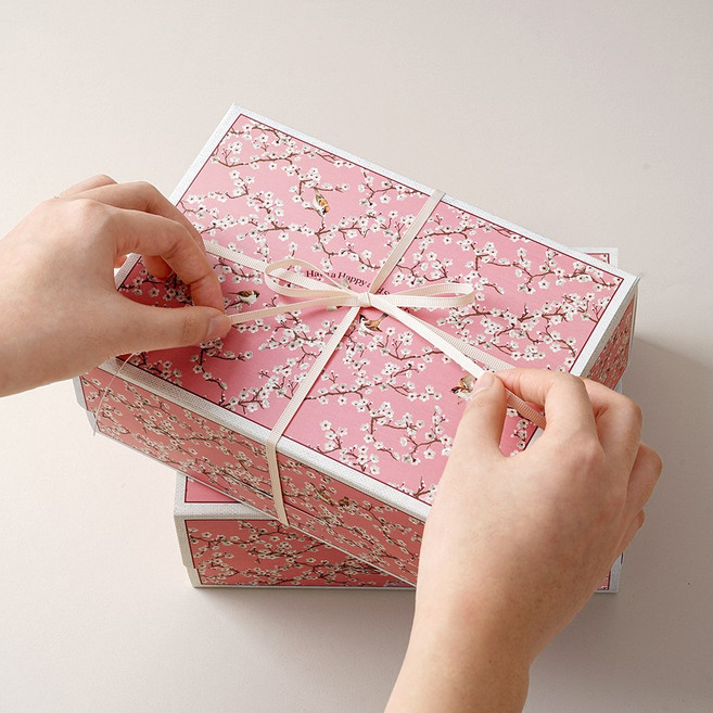 블라썸 핑크 박스, 10개, 21 x 15 x 8cm