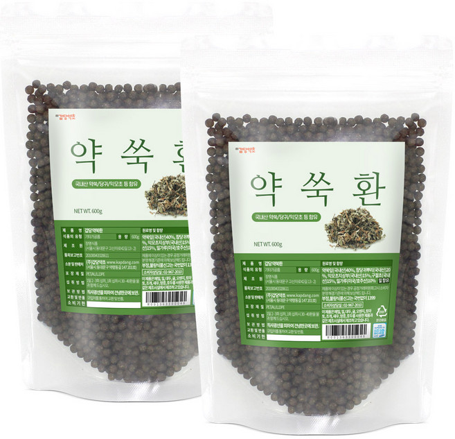 갑당약초 약쑥환 1200g(600gX2개) 약쑥 당귀 익모초 구절초 함유, 600g, 2개