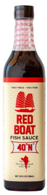 레드 보트 피쉬 소스 | 베트남에서 단 두 가지 재료로 지속 Red Boat Fish Sauce | Premium 40°N fish sauce sustainably made wit, 1개, 750ml