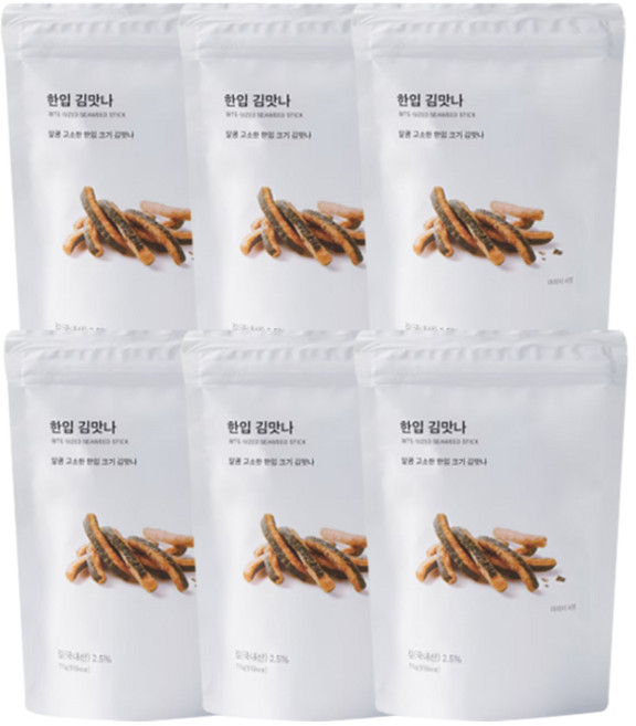 맛사랑 고소한 한입 김맛나, 6개, 110g