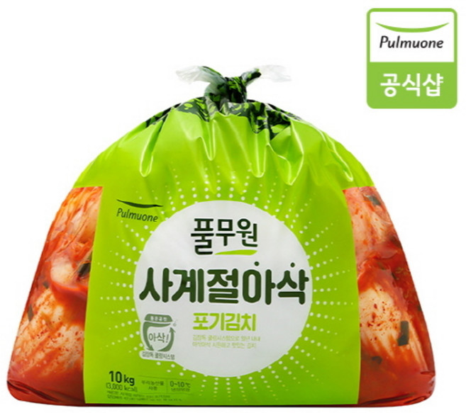 [풀무원] [생산직송] 사계절 아삭 포기김치 10kg, 1개