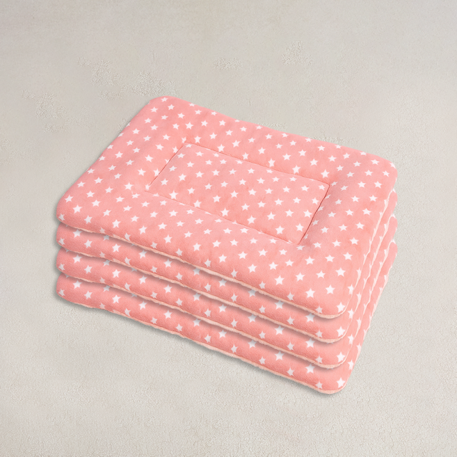 강아지 고양이 애견 겨울 이불 쿠션 하우스 가성비 방석 핑크별, 1개