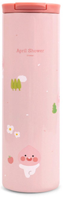 카카오프렌즈 에이프릴샤워 슬림 스텐 텀블러, 단품