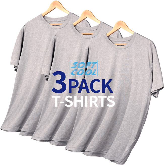 남여공용 오가닉코튼 3팩 라운드 반팔티 민소매 티셔츠