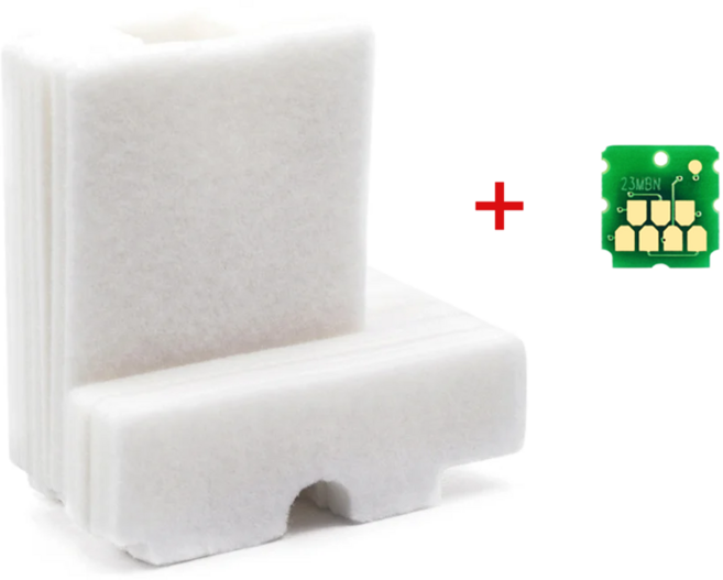 호환 SC23MB S13S 210125 Epson SureColor F170 SC-F170 염료 승화 프린터용 유지보수 잉크 탱크 칩스펀지, 1개, 02 Spong W 1chip