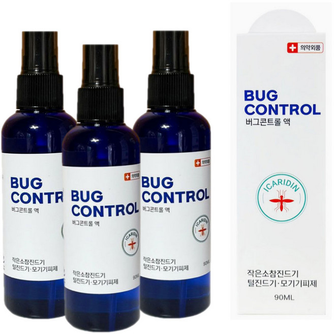 이카리딘 15% 모기기피제 버그컨트롤 90ml, 3개