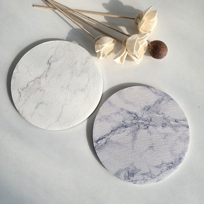 럭키세븐 티코스터 규조토 패브릭 코스터 컵받침 논슬립, 2개, 마블화이트