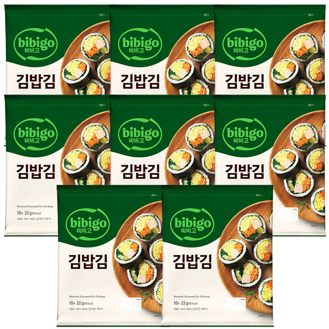 CJ 비비고 김밥김, 22g, 8개