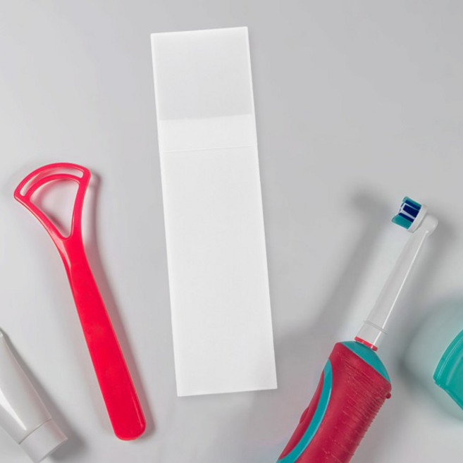 플라스틱 홀더 용 3pcs 혀 스크레이퍼 보관 상자 경량 여행 케이스 컨테이너 청소가