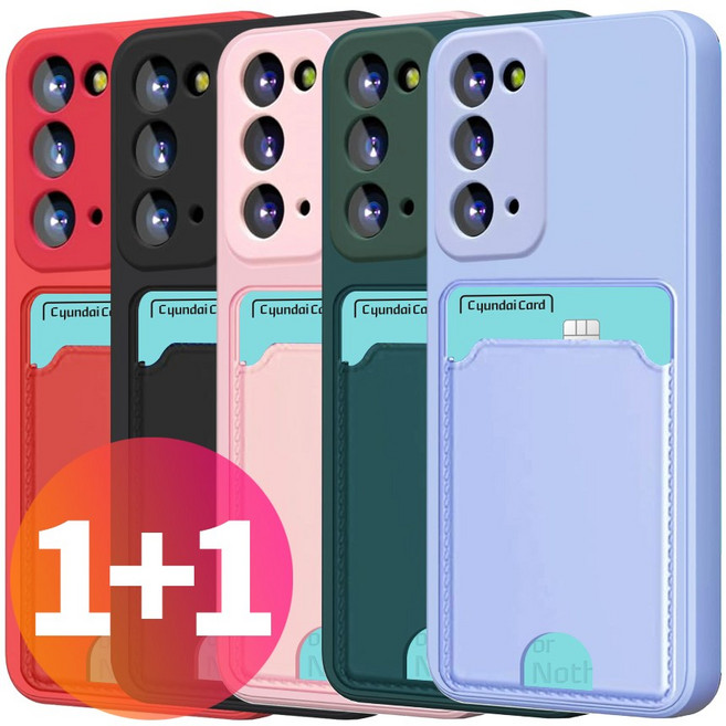 넥스트모바일 1+1 갤럭시 노트20 카드 수납 카메라 보호 풀커버 파스텔 컬러 휴드폰 케이스