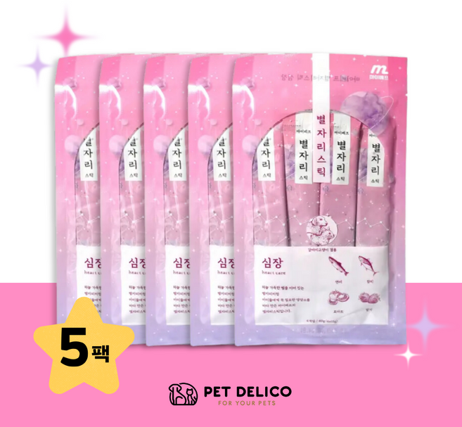 마이베프 별자리스틱 고양이 츄르 간식, 60g, 심장건강, 5개