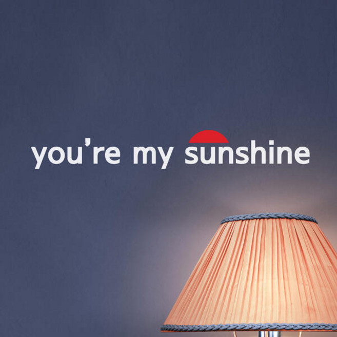 youre my sunshine 감성 레터링 인테리어 스티커 medium, 검정색