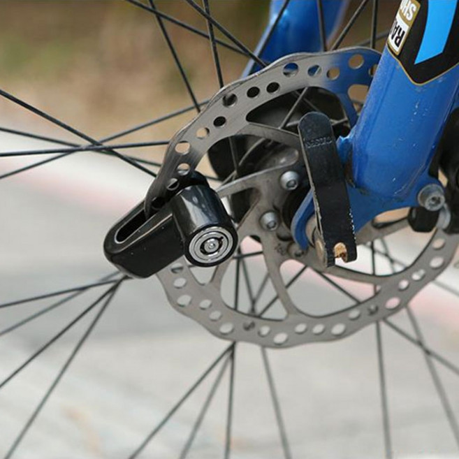 퀵보드 자전거 도난방지 오토바이 디스크락 자물쇠, 검정, 1개