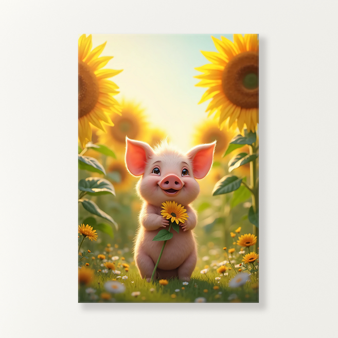 네모아트 돈들어오는그림 해바라기 돼지 그림 인테리어 액자 캔버스액자, 2. 소원 복돼지
