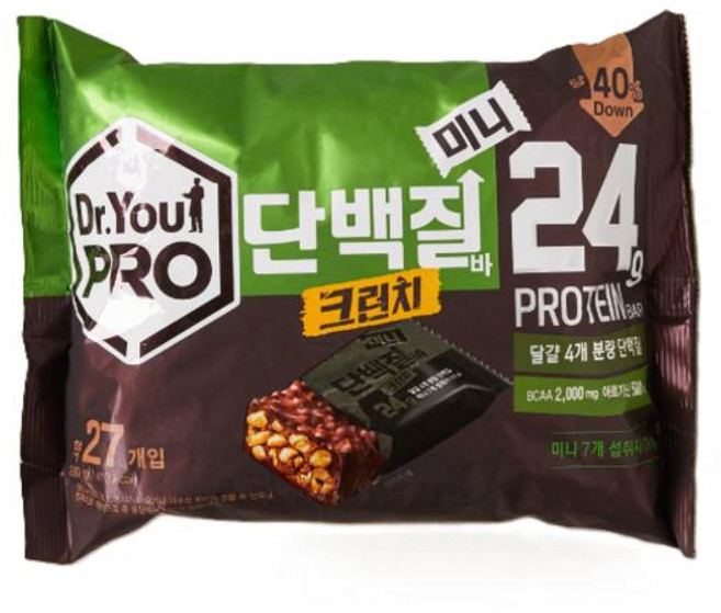 닥터유 프로단백질바 크런치미니 오리온, 280g, 5개