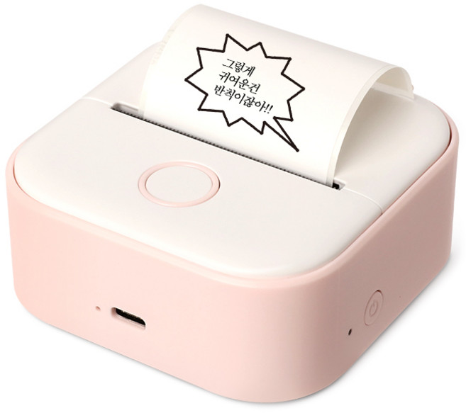 라벨터치 미니츄 감성 흑백 포토&라벨프린터 미니멀 인쇄 끝판왕! 다꾸 정리 필수템! 미니츄minichew 라벨프린터 + 기본 라벨지 장착, minichew(핑크)베리츄 + 기본 라벨지 장착