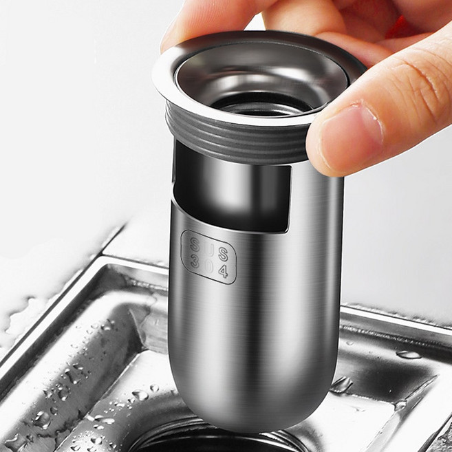 [1+1] 베이직365 냄새 해충차단 스텐 304 하수구트랩, 1세트