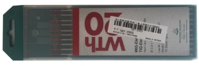 독일 울프람 텅스텐봉 철 스텐 WTH20-3.2G 토륨 적색, 1개