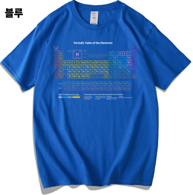 cade konty 이과 수험생 티셔츠 화학 원소주기율표 너드남 반팔티cade konty